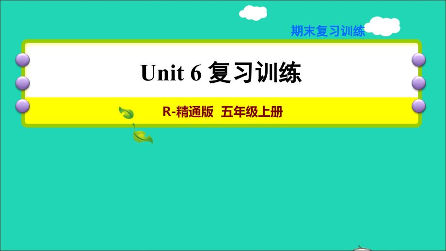 2021五年级英语上册Unit6It’sagrapefruit期末复习训练课件人教精通版三起_第1页