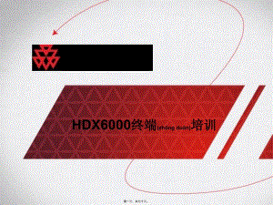 (ppt版)HDX6000终端配置培训