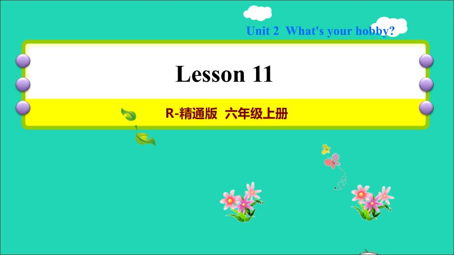 2021六年级英语上册Unit2What’syourhobbyLesson11习题课件人教精通版三起_第1页