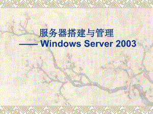 服务器搭建与管理——WindowsServer2003