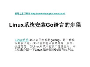 Linux系统安装Go语言的步骤