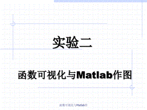 函数可视化与Matlab作课件
