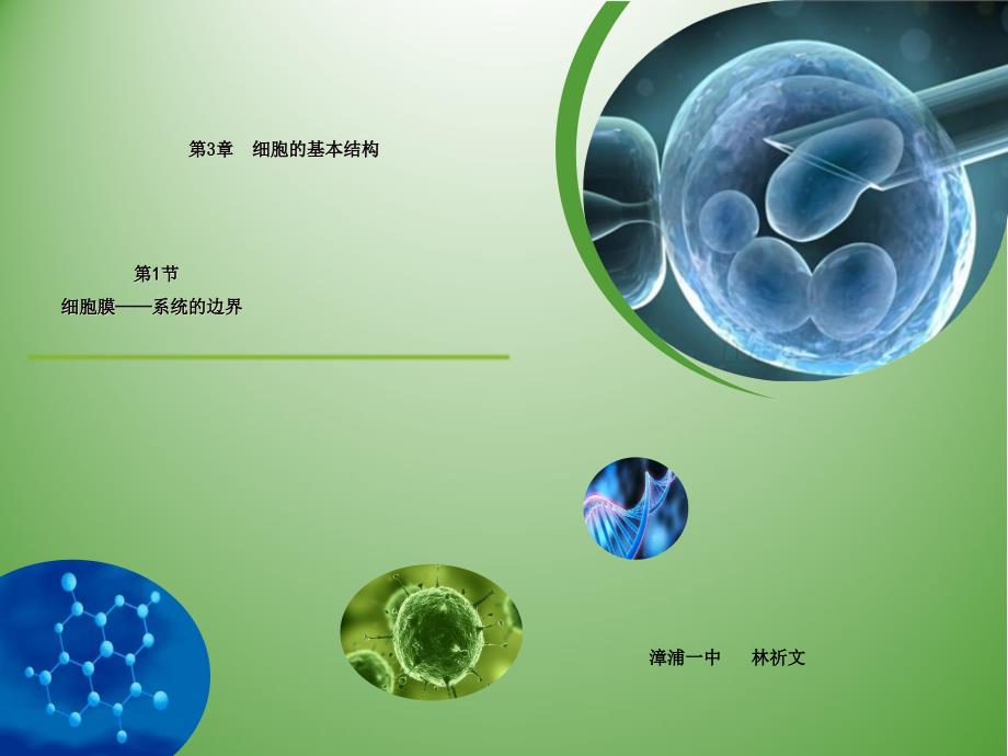 人教版高中生物必修一31细胞膜系统边界公开课课件_第1页