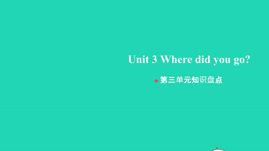 2022春六年级英语下册Unit3wheredidyougo单元知识盘点习题课件人教PEP20220408353_第1页