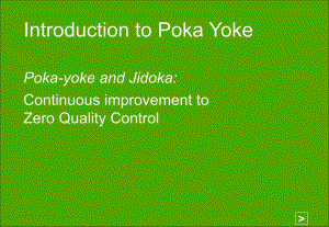 IntroductiontoPokaYoke防错技术培训和案例课件