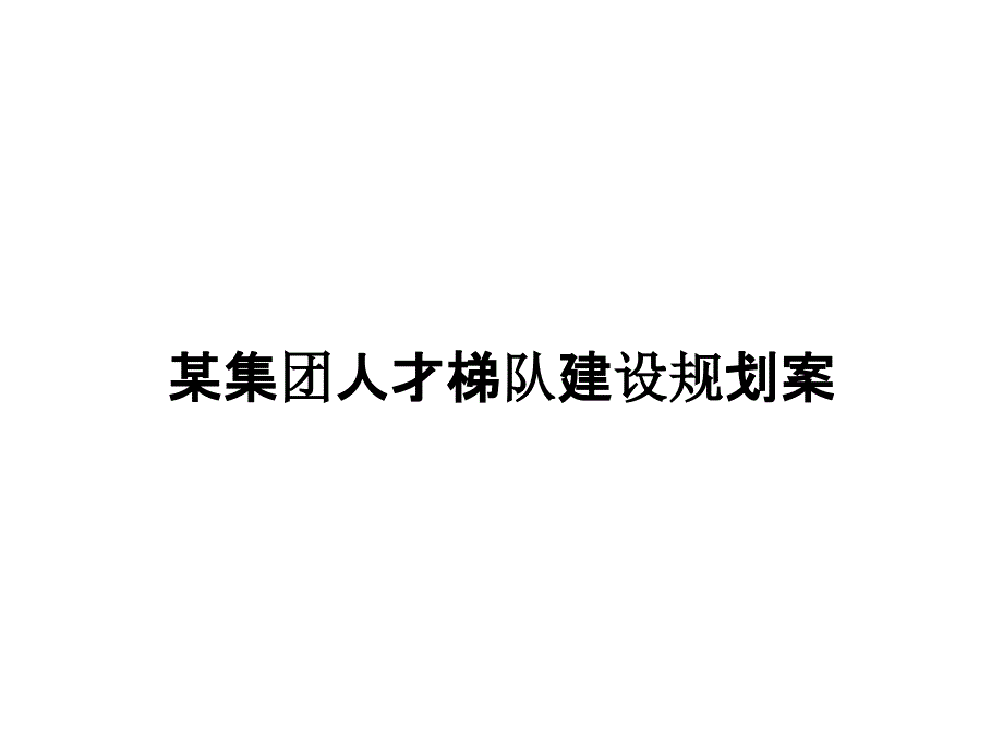 某集团人才梯队建设规划案_第1页