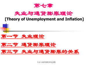 失业与通货膨胀理论10课件