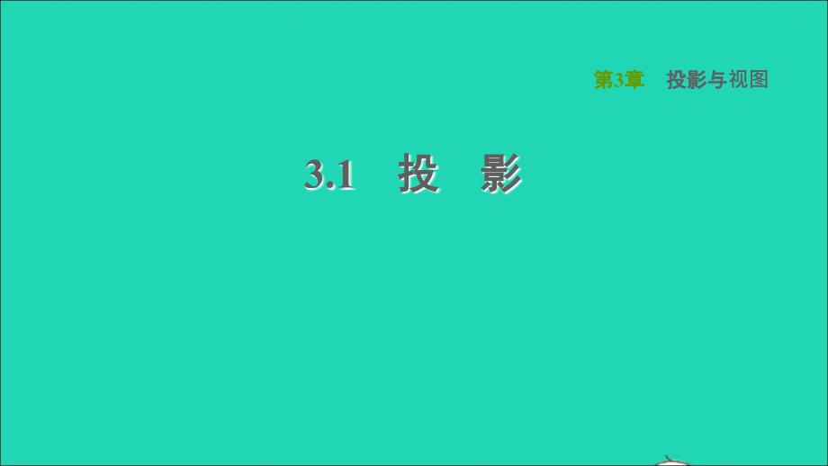 2022春九年级数学下册第3章投影与视图3.1投影习题课件新版湘教版_第1页