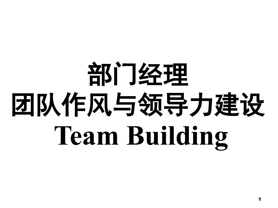 团队建设和领导力_第1页