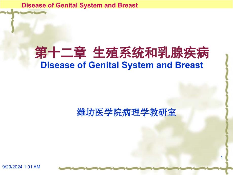 [病理学]生殖系统疾病_第1页