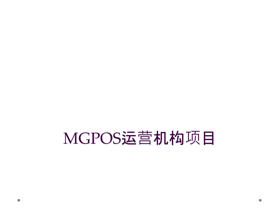 MGPOS运营机构项目_第1页