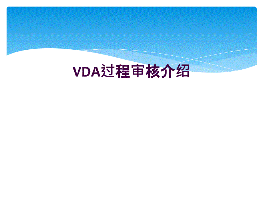 VDA过程审核介绍_第1页