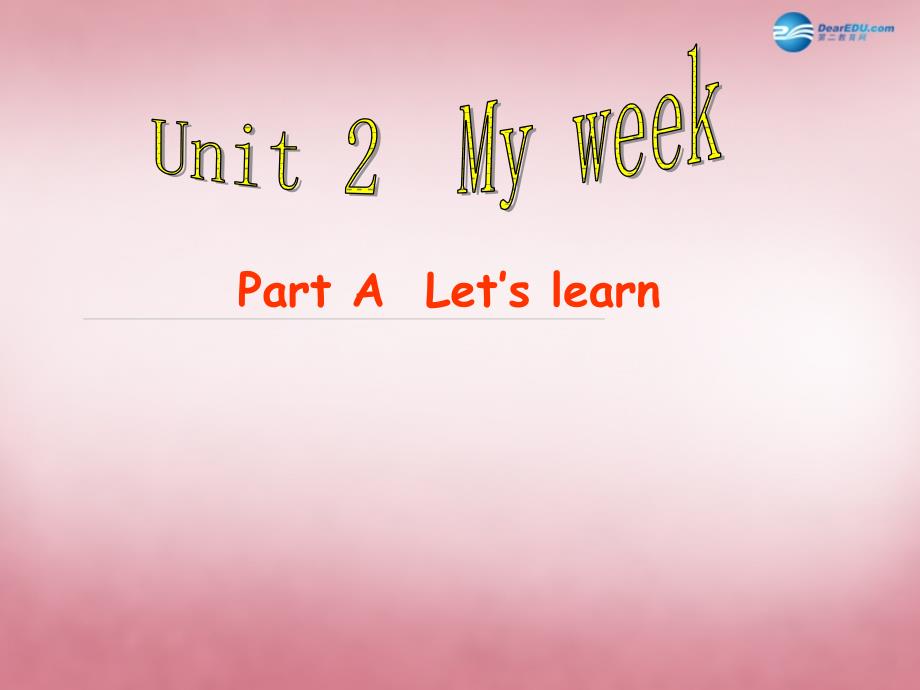 秋五年级英语上册 Unit2 My week课件2 人教PEP_第1页