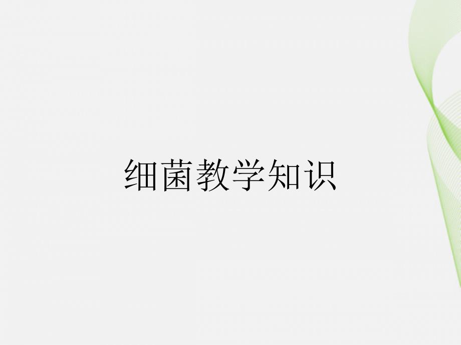 细菌教学知识_第1页