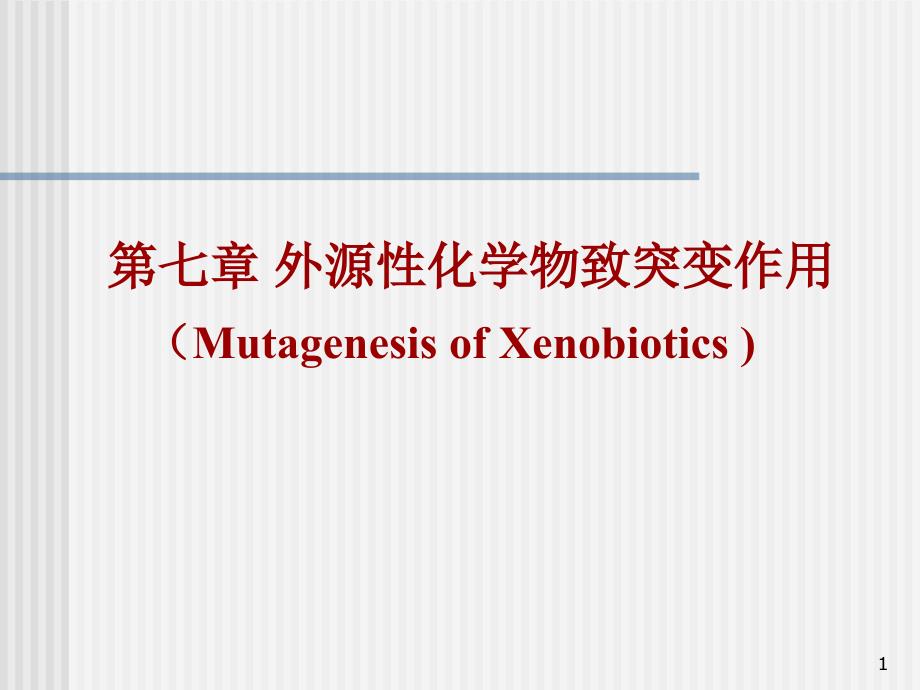 第6章外源化学物致突变作用_第1页