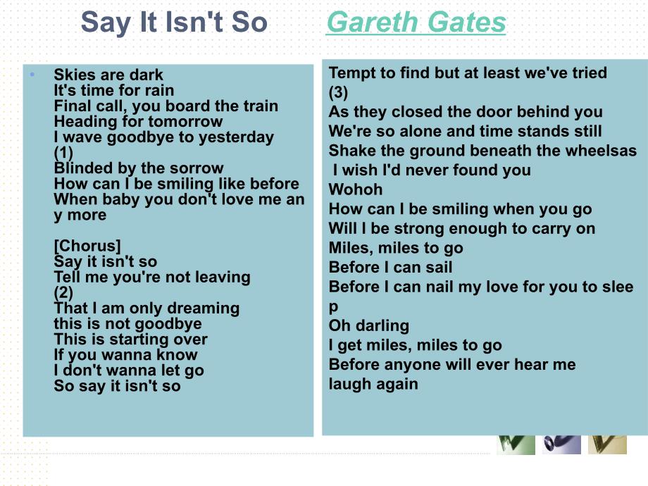 Say It Isn&#t So Gareth Gates_第1页