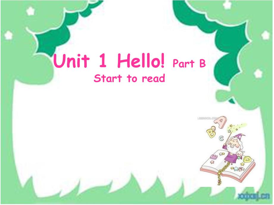 PEP小学英语三年级上册Unit 1 Hello! Part B Start to read课件_第1页