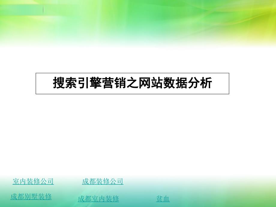 搜索引擎营销之网站数据分析_第1页