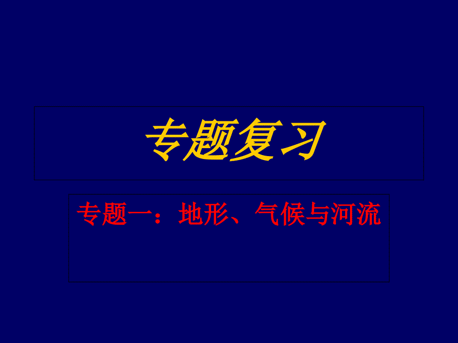 初中地理气候地形专题复习_第1页