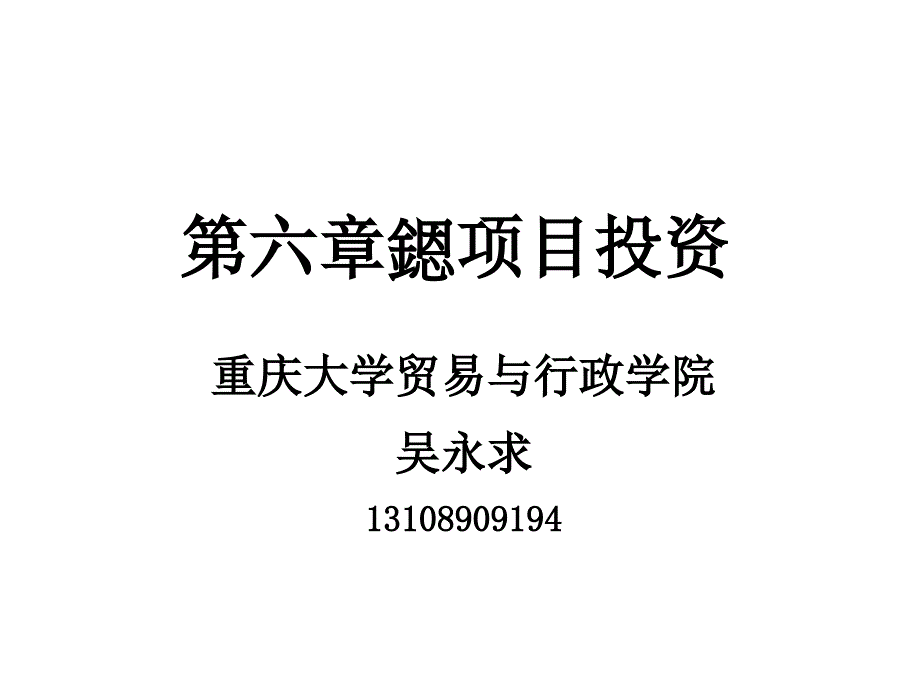 项目投资可行性分析报告_第1页