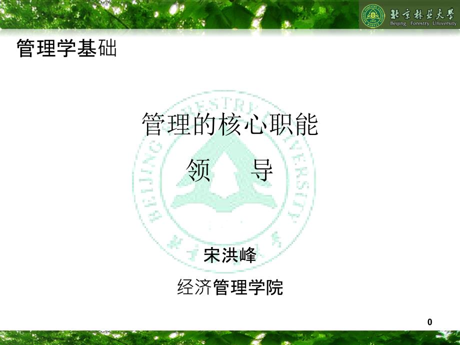 管理学基础 管理的核心职能 领导_第1页