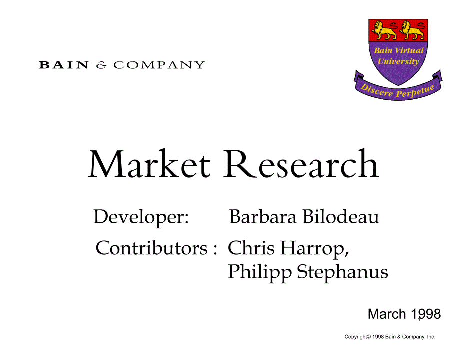 贝恩 - market research_第1页