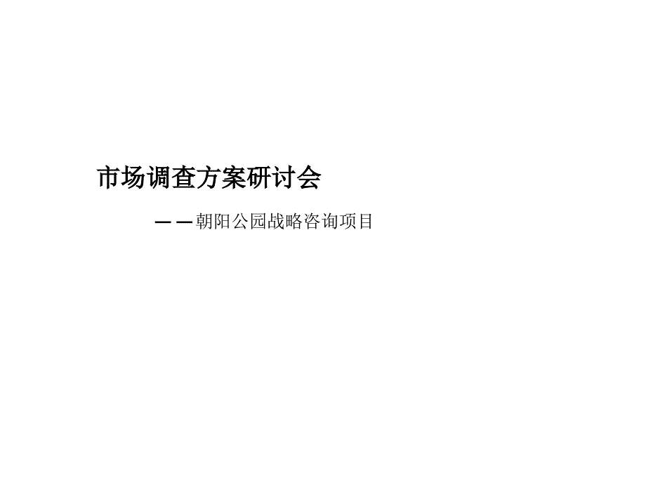 市场调查方案研讨会论述_第1页