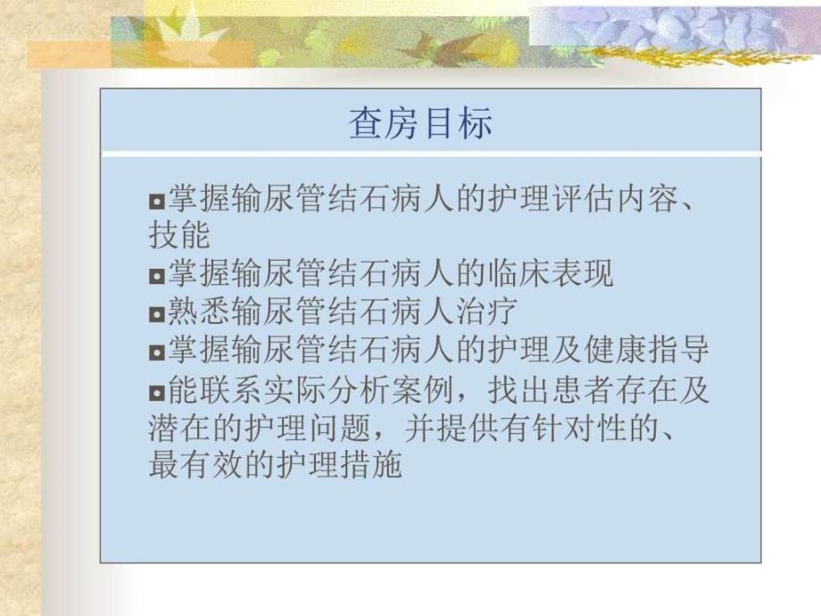 输尿管结石护理查房课件_第1页