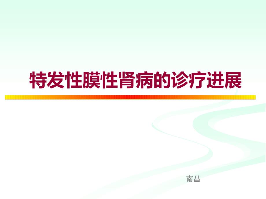 特发性膜性肾病诊疗进展 4月2_第1页