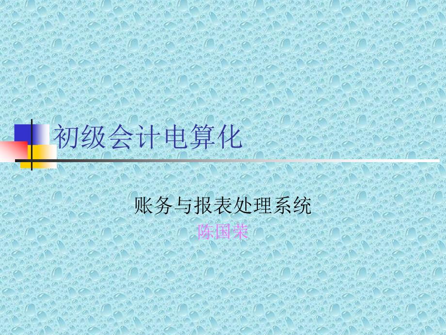 初级会计电算化习题(第四章)练习答案_第1页