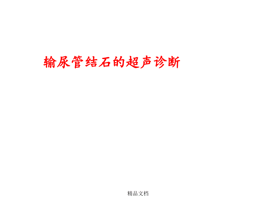 输尿管结石的超声诊断课件_第1页