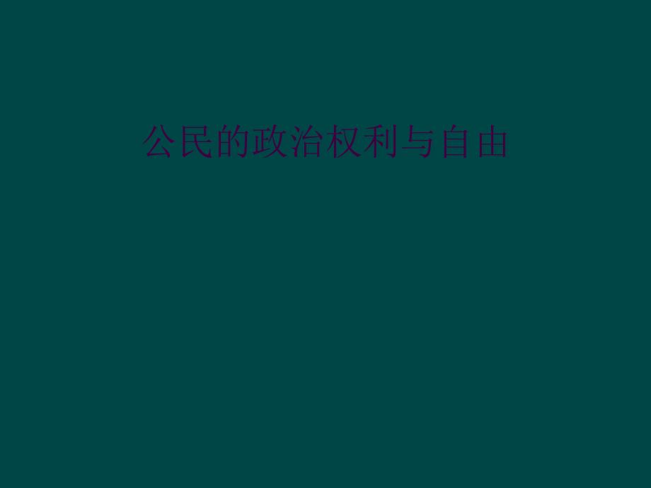 公民的政治权利与自由_第1页