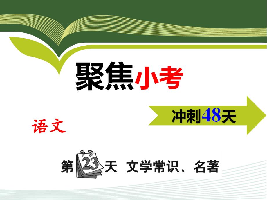 小学语文总复习第23天文学常识名著_第1页