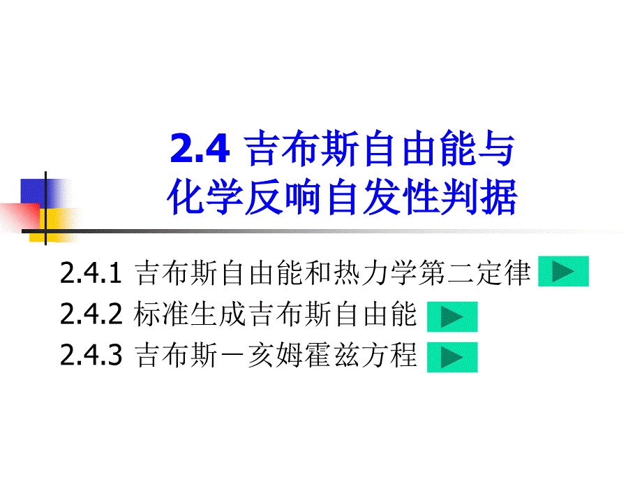 吉布斯自由能与化学反应自发性判据_第1页