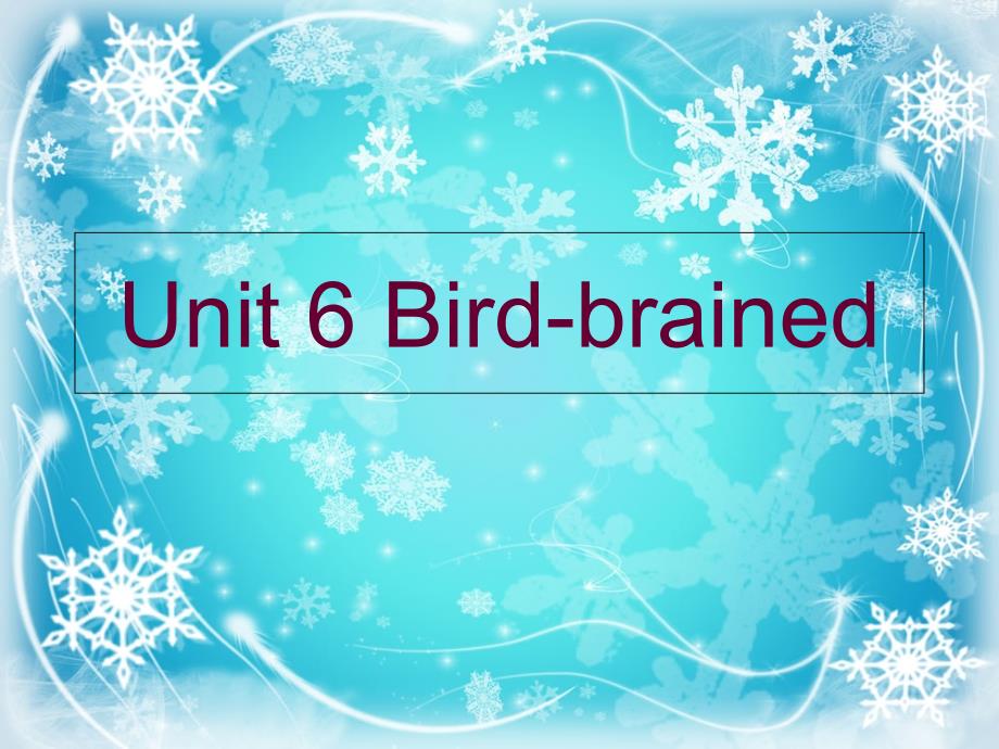 新概念英语青少版3AUnit6Bird_第1页