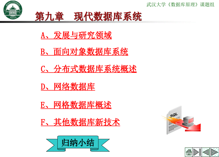 武汉大学《数据库原理》课题组第九章现代数据库系统_第1页