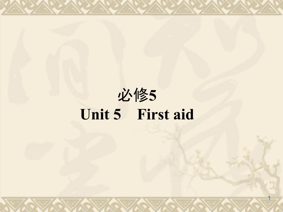 河北省辛集中学 必修五 人教新课标 5 First aid 课件(共58张PPT) .ppt_第1页