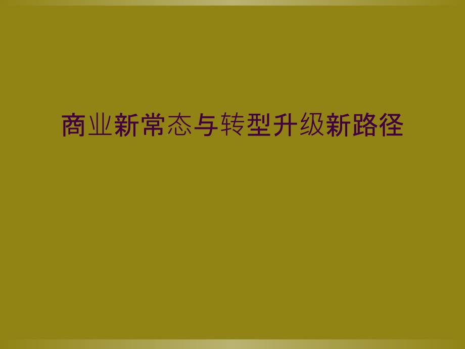 商业新常态与转型升级新路径_第1页