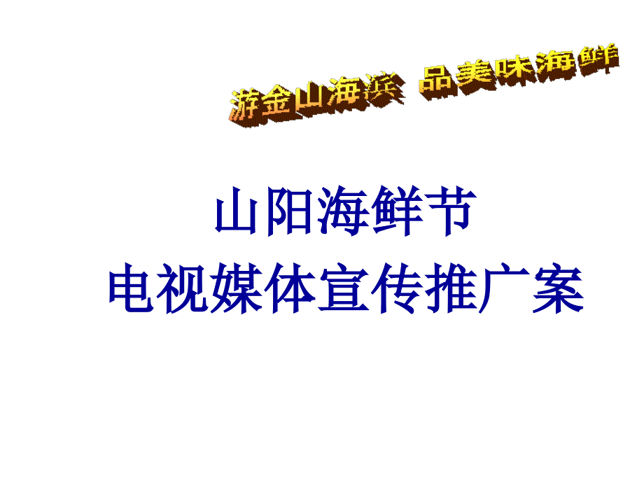 山阳海鲜节电视媒体宣传推广案解析_第1页