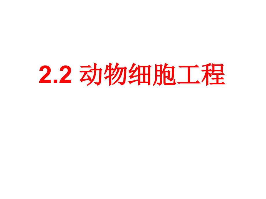 动物细胞培养和核移植技术(上课用)_第1页