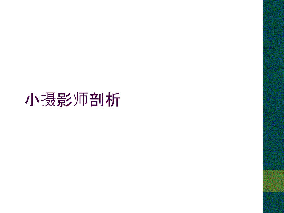 小摄影师剖析_第1页