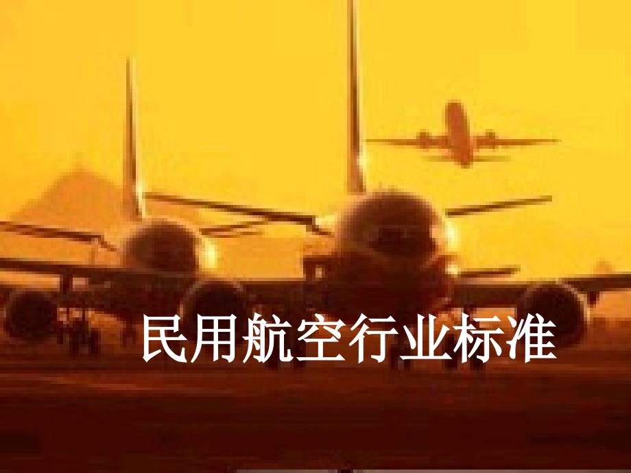 民用航空行业标准(PPT)_第1页