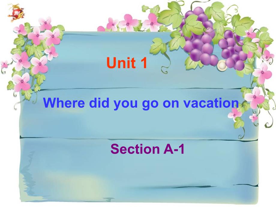 新目标英语八年级上册Unit1wheredidyougoonvacation_第1页