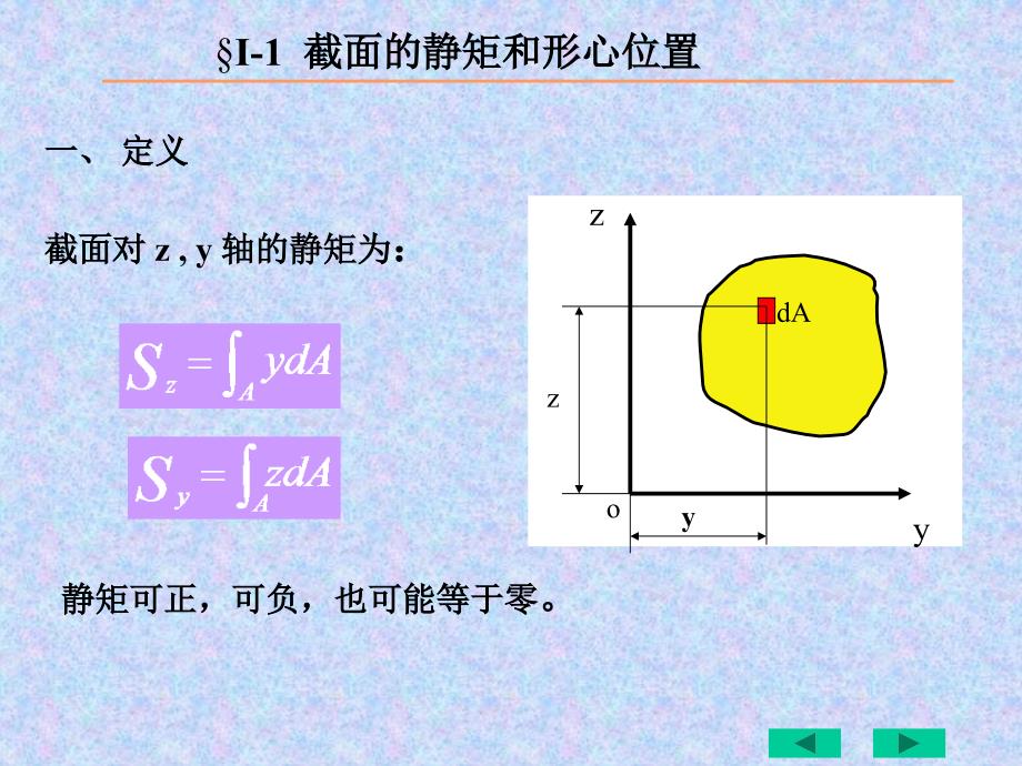 截面的静矩和形心位置_第1页