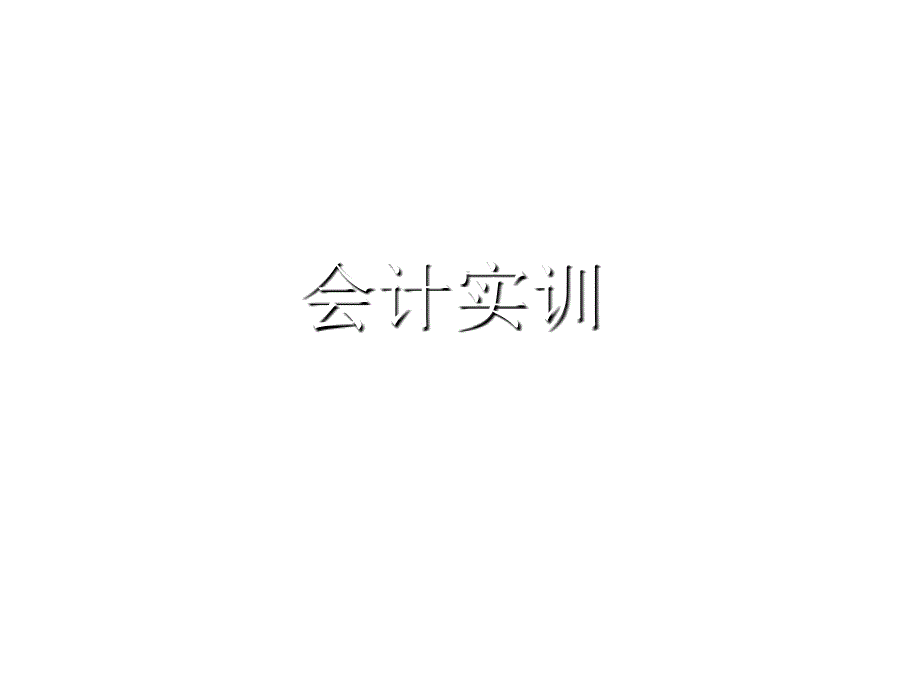 财务会计实训资料_第1页