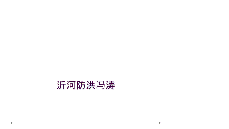 沂河防洪冯涛_第1页