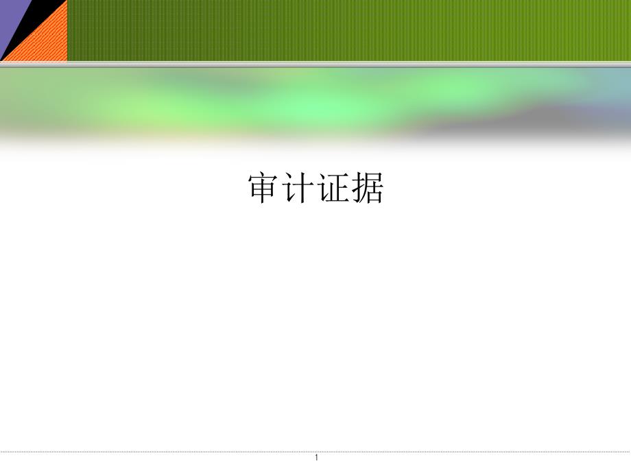 八、审计证据与审计工作底稿_第1页