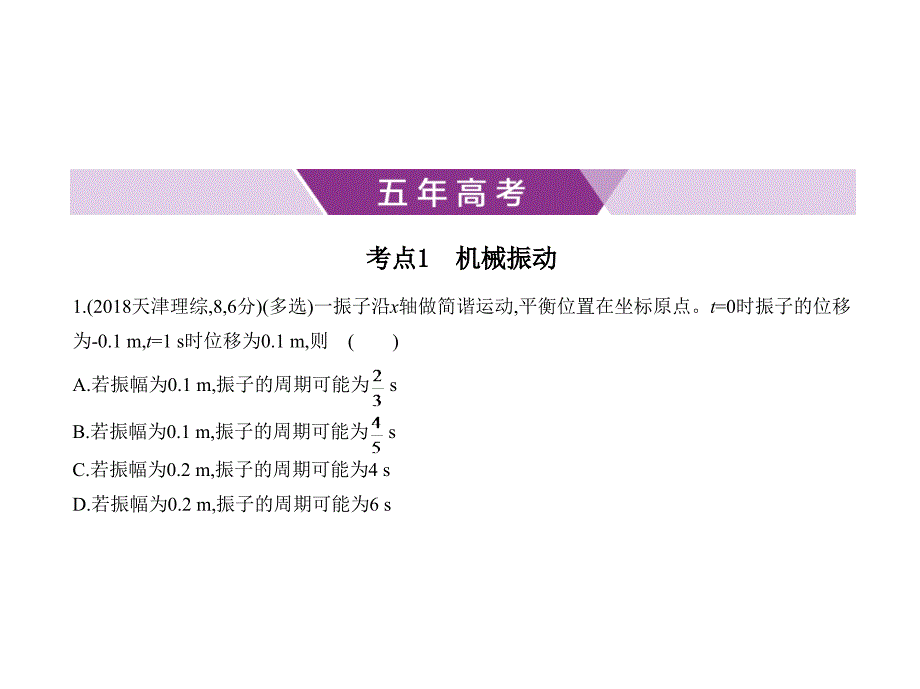 2021年广东高考物理复习练习ppt课件：专题十五-机械振动-机械波_第1页