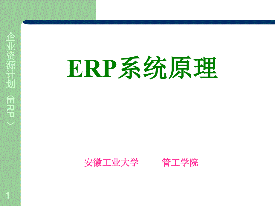 第1讲 ERP系统原理_第1页