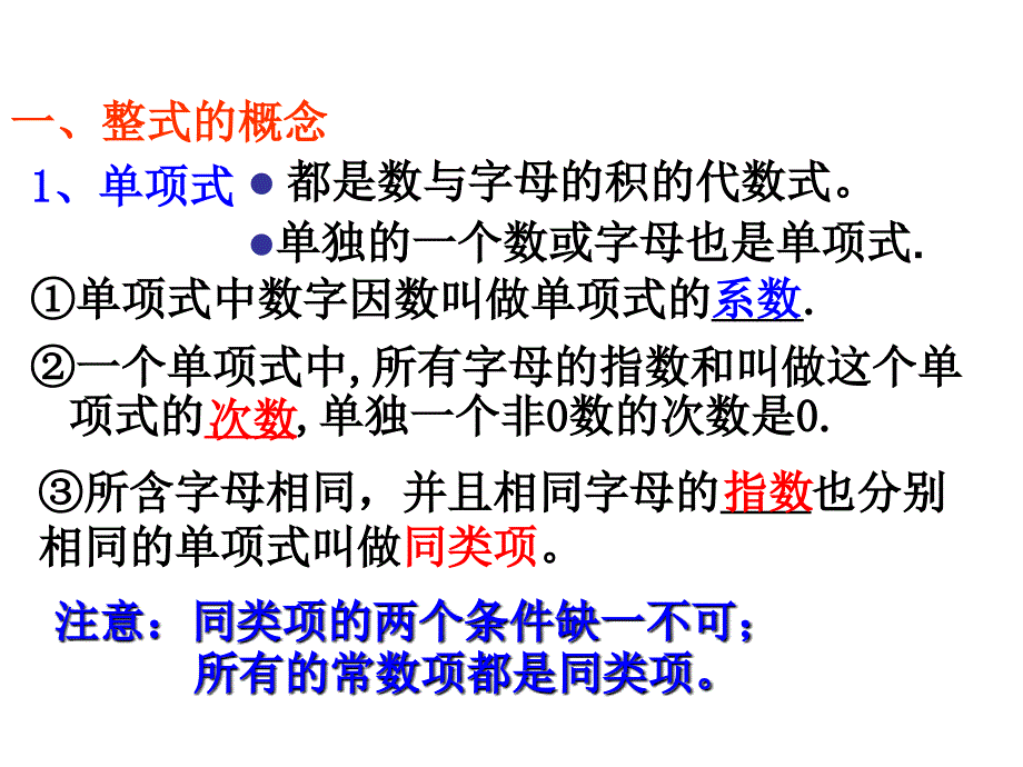 中考一轮复习ppt课件_整式及分式_第1页